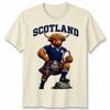 T-shirt Unisex Scozzese Mucca delle Highlands Fan della Scozia Maglietta Grafica da Rugby