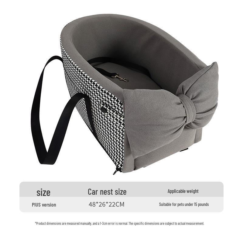 BLOBLO Pet Travel Console Nest for Dogs and Cats - Safe Universal Car Seat