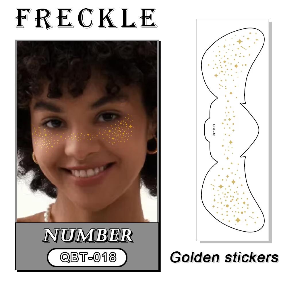 Custom Freckles Face Makeup Patches Sticker Temporary Tattoo Glitter Silver Freckles Face Tattoo