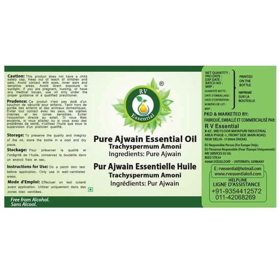 R V Essential Trachyspermum Amoni Reines Ajwain Ätherisches Öl 15ml