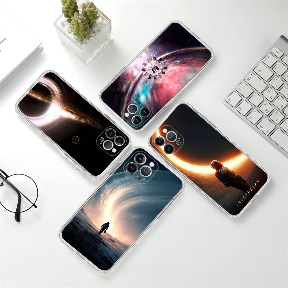 Interstellar Movie Transparent Phone Case for iPhone 17 Air 16 Pro Max 15 14 13 12 11Plus Shockproof Cover