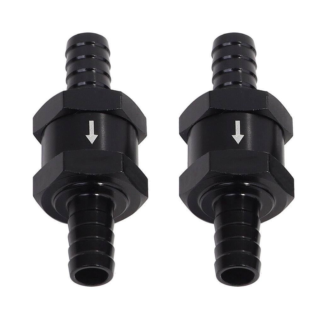 Auto Parts Fuel Check Valve Real Carburetors Black One-Way Aluminum Alloy Fuel Check Valve Inline Mm Carburetors