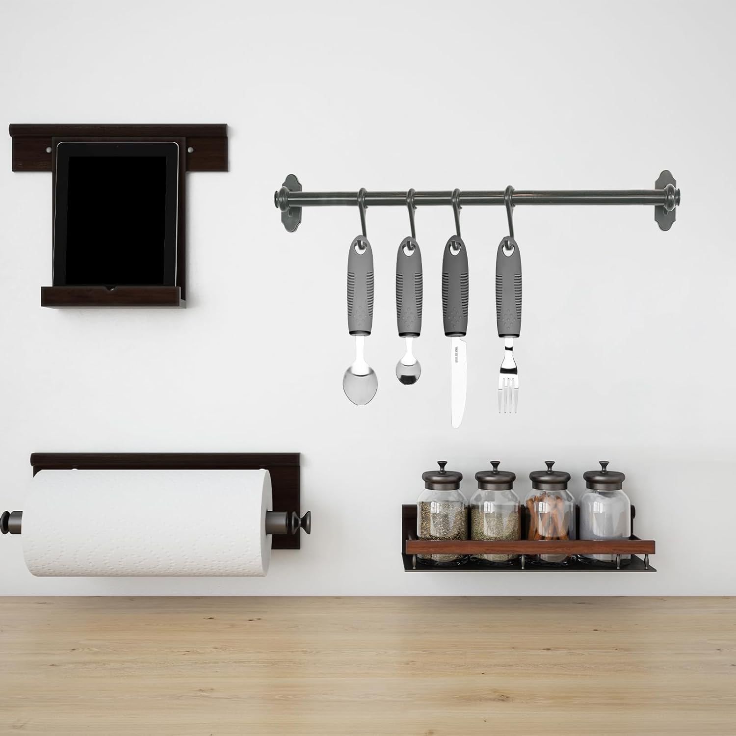 

Адаптивный набор столовых приборов - Столовые приборы для пожилых людей, страдающих артритом, болезнью Паркинсона, тремором рук, слабым хватом и инвалидностью - Легкий захват для дрожащих рук и 4 Count(Unbendable)