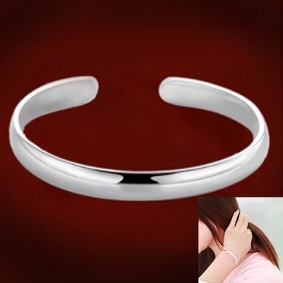 Femmes Mariage Luxe Design Réglable Mode Bijoux Bracelet à Ouverture Bangle Argenté