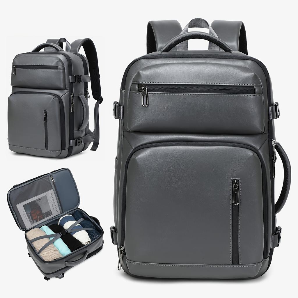 Men's anti-theft expandable backpack - Large-capacity laptop bag, expandable design, multiple compartments and zipper pockets, t