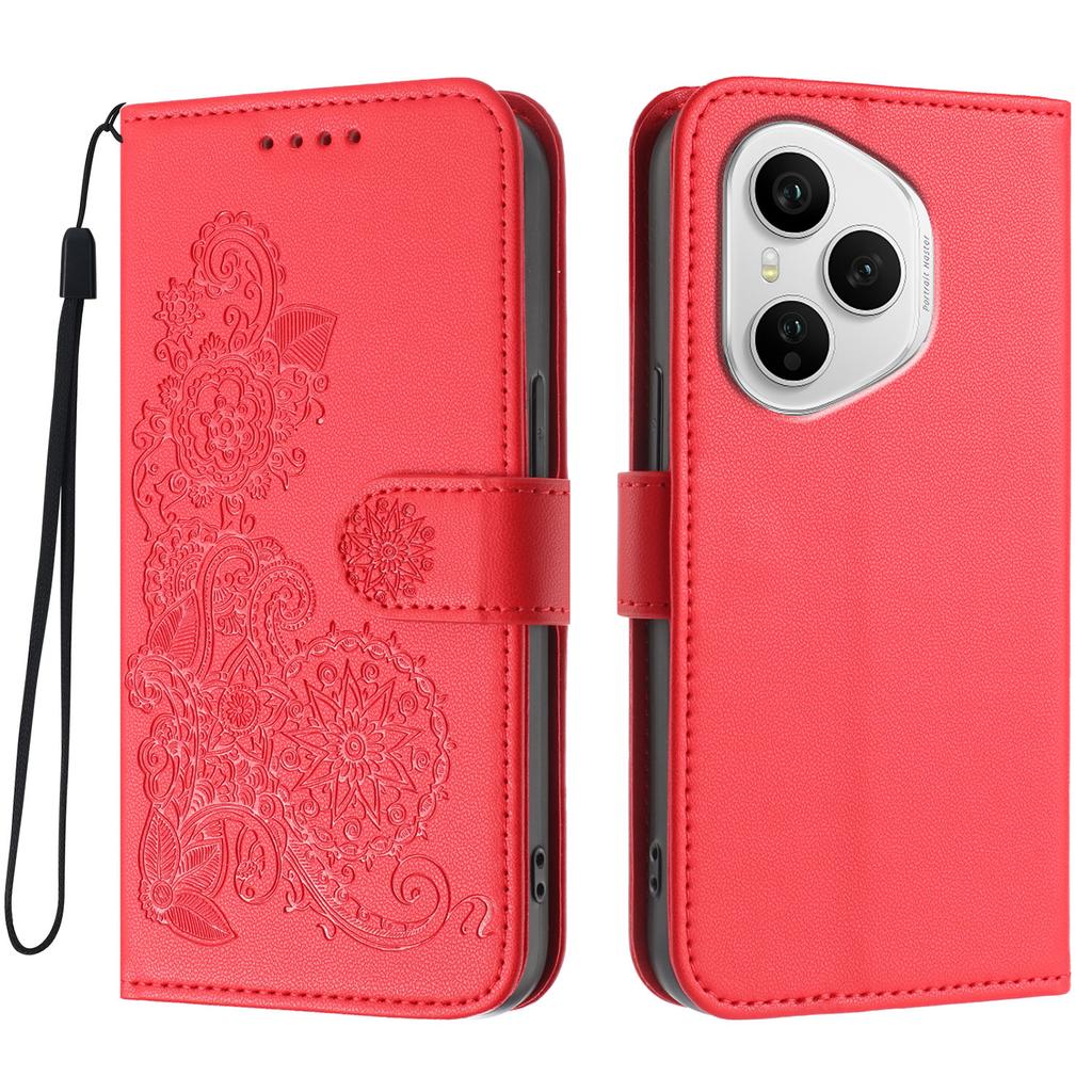 Pro Honor 400 Pro 5G (Globální) Pouzdra na telefon Mandala Květ Kožená Peněženka Mobilní Kryt s Poutkem