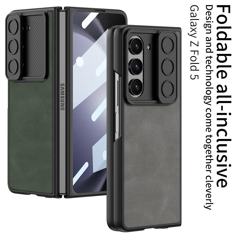 Objektiv Posuvné Posuvné okénko Skládací pouzdro na telefon Vhodné pro Samsung Galaxy Z Fold 5 PC Hard Case Ochranný kryt proti pádu