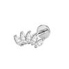 Hot Sale Body Jewelry: Titanium Labret Flatback Tragus Earring Stud Internal Thread Zircon Rings