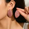 Geometric Oil Drop Design Metal Three-dimensional Earrings Versatile High-end and Elegant Earrings for Women