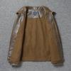 Chinese Size 1940 Style Men Leather Jacket Uncoated Cracked Goatskin Leather Soft Slim Spring Autumn