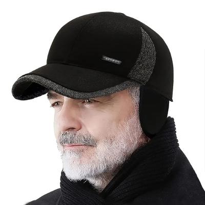 Høst Tykk Varm Herre Vinter Baseballcaps Med Øreklaffer