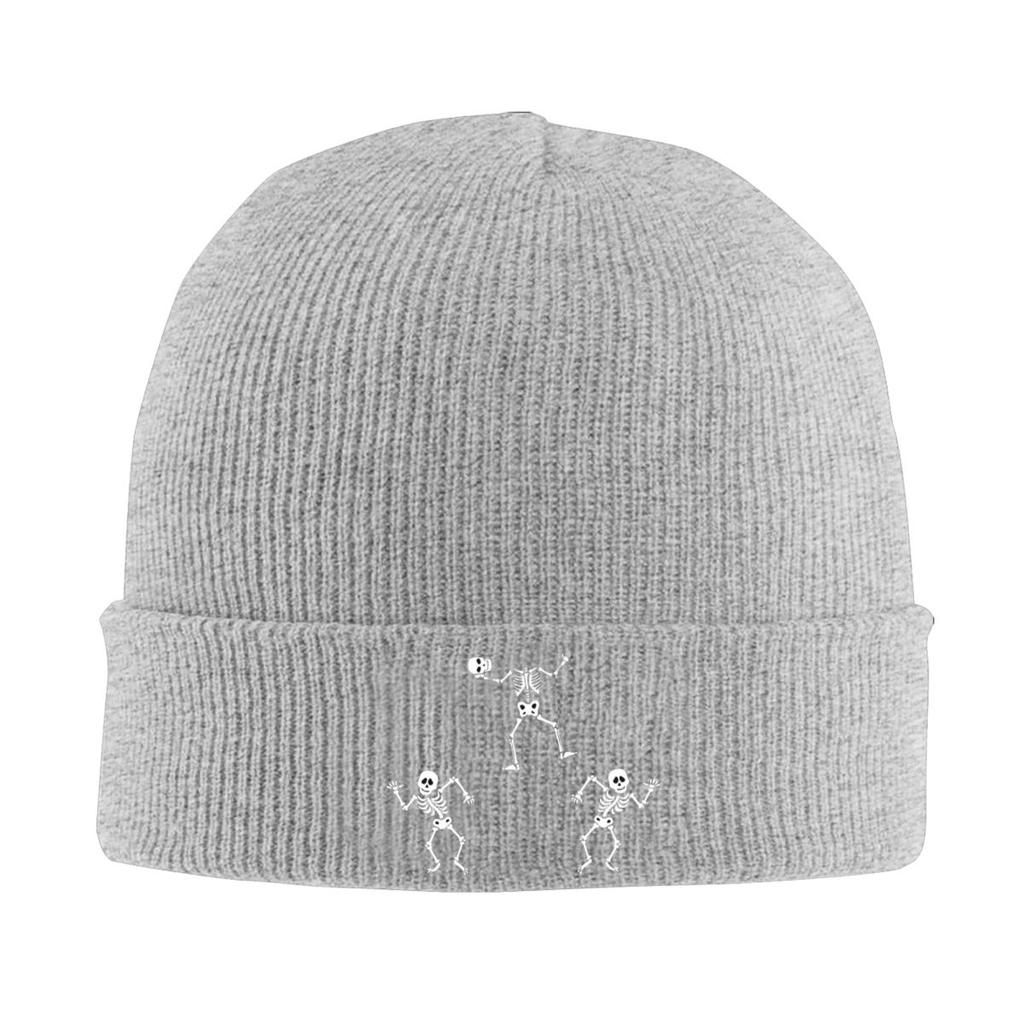 Dancing Skeleton Funny Warm Knitted Cap Fashion Bonnet Hat Autumn Winter Outdoor Beanies Hats for Unisex Adult