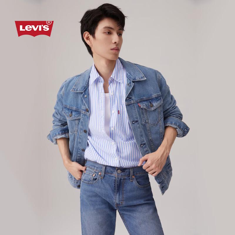 Мужская джинсовая куртка Levi s в американском ретро стиле XL светло-синий
