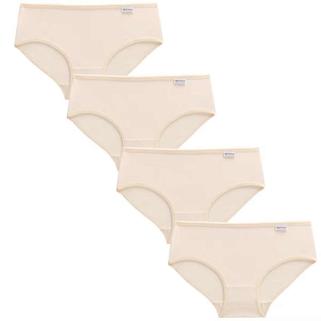 4Pcs/Lot Candy Color Kid Girls Panties Cotton Women's Panties 12-18 Years Old