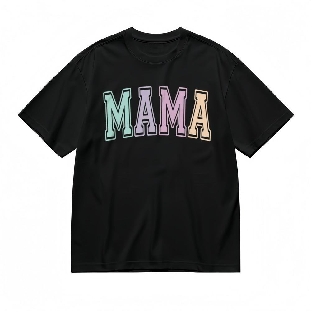 

Men s Fashion Soft Comfy Classic T-Shirt Rainbow Mama Letter 100% Cotton Tee 4XL