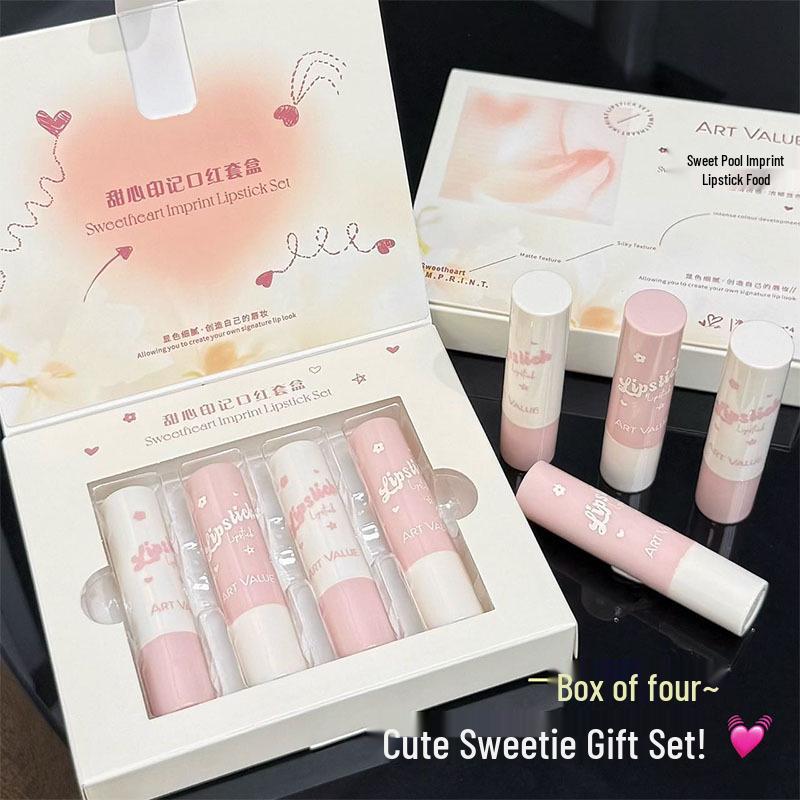 Art Value Sweetheart Lipstick: Soft Mist, Natural Whitening Pink, Single Stick Set