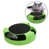 Vibrant Green Cat Toys Interactive With Running Mice And Handy Scratching Pad