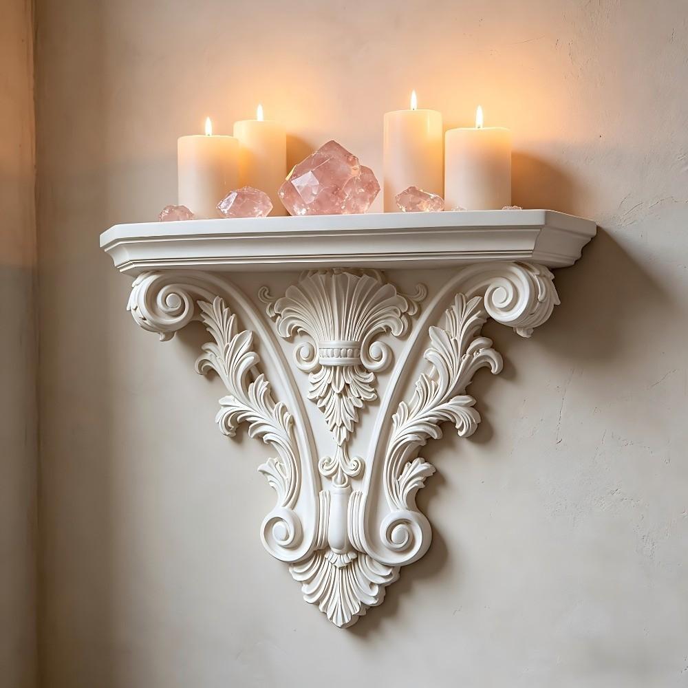 Prateleiras Únicas de Parede Rack de Armazenamento de Parede com Escultura Decoração de Parede Gótica Multifuncional Banheiro