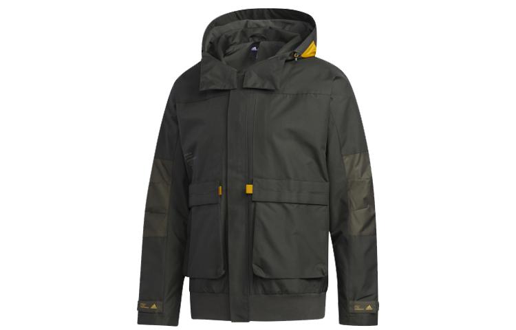 Adidas Jackets Men s Gray Green Hooded Moderate Other GM4398 S