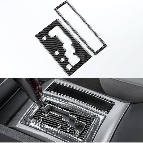 Real Carbon Fiber Gear Shift Inner Frame (with Low-Speed Function) Covers - for Chrysler 300 300C 2005 2006 2007 Carbon Fiber Accessories, Durable