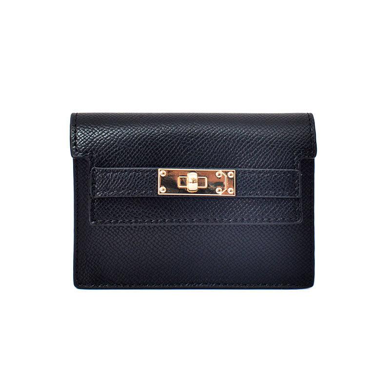 

Женский новый маленький кошелек для карт, кошелек для мелочи от интернет-знаменитости, многокарточный высококлассный кошелек-органайзер для карт, зажим для карт Xiaoxiang чёрный