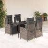 VidaXL Garden Dining Set with Cushions 5 Pcs, Table and Chairs with Adjustable Backrest, Outdoor Furniture, 3213422