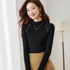 Women's Semi-High Collar Slim-Fit Wool Knit Sweater