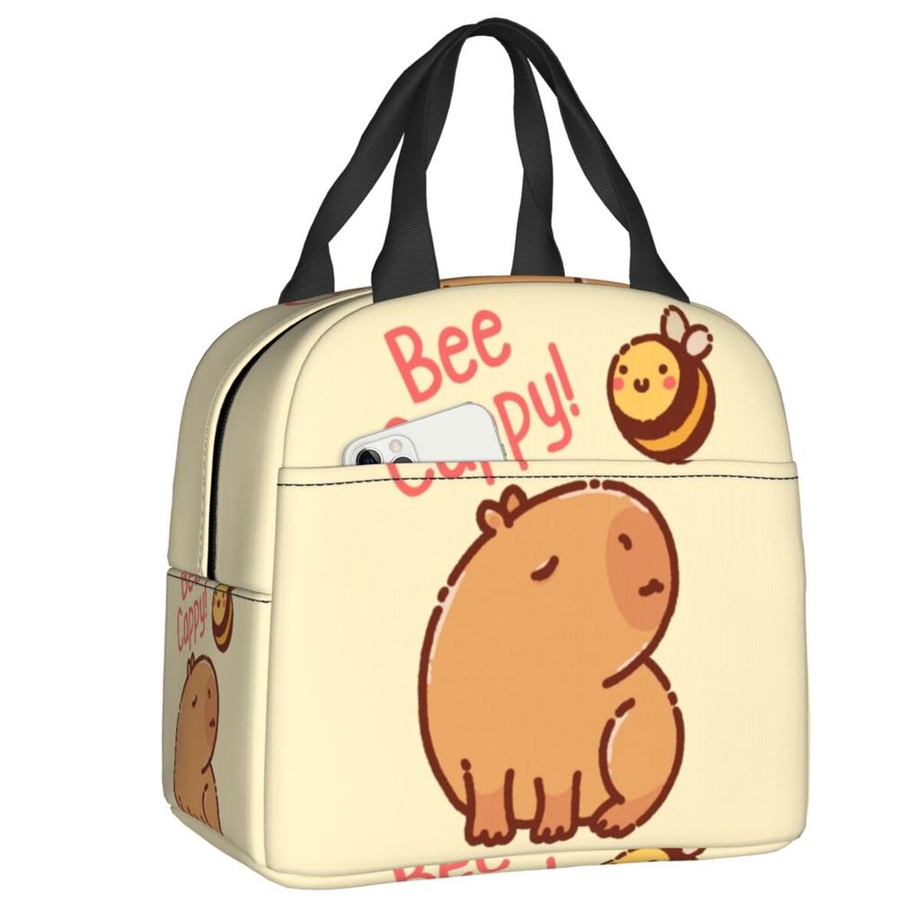 Custom Capybara Insulated Lunch Bag for Women Leakproof Cooler Thermal Lunch Tote Office Picnic Travel