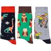 Christmas Reindeer Dinosaur Mid-Calf Socks - Trendy Men's & Women's Owl Design