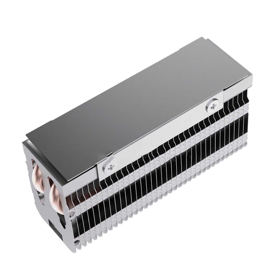 M.2 SSD Heatsink | Dual Copper Pipes | Temp Display | All-Aluminum | High-Efficiency Fan