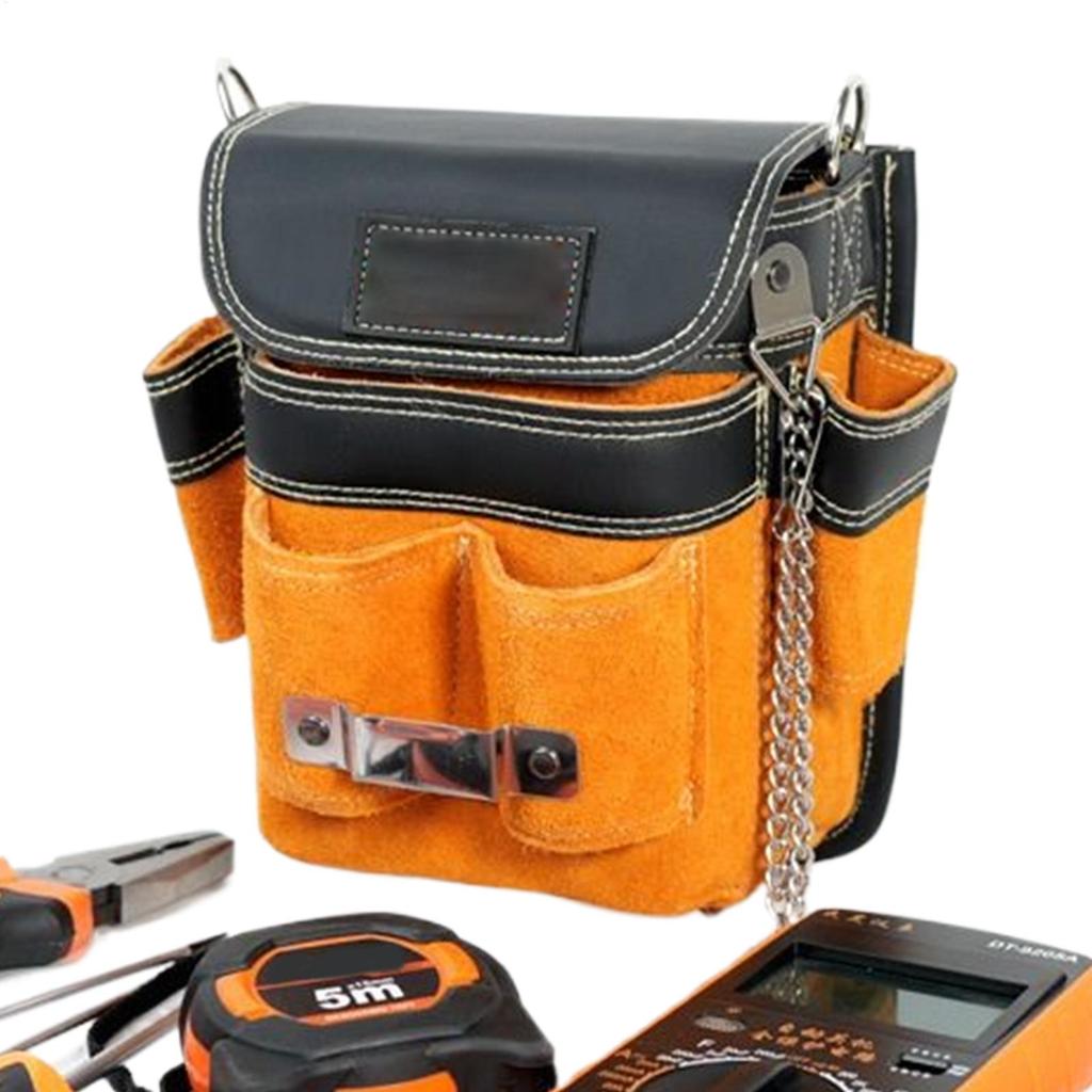 Tool Belt Bag Waterproof Waist Bag With Shoulder Strap Detachable Belt Tool Holder For Construction Electrical Maintenance