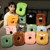 Hollow Hole Plush Nap Pillow Cartoon Neck Support Nap Accessories Sleeping Pillow  Students