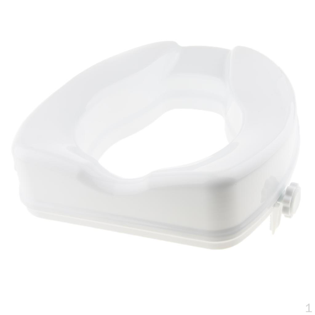 Standard Toilet Seat Riser Raised Elevated Elongated Lifter Extender