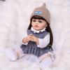 kEIUMI Full Silicone Vinyl 22 Inch Reborn Baby Doll Realistic Skin Look Like Newborn Girl Toys Children Gift