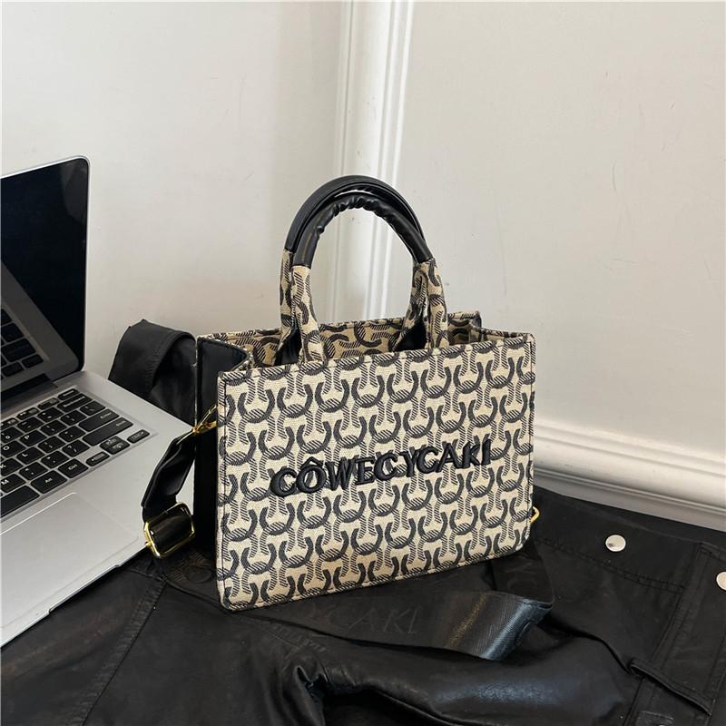 New street photography mix and match contrasting color tote bag portable shoulder messenger trendy women's bag