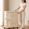 Clear Panels Large Capacity Folding Baby Cabinet Two-Level Nursery