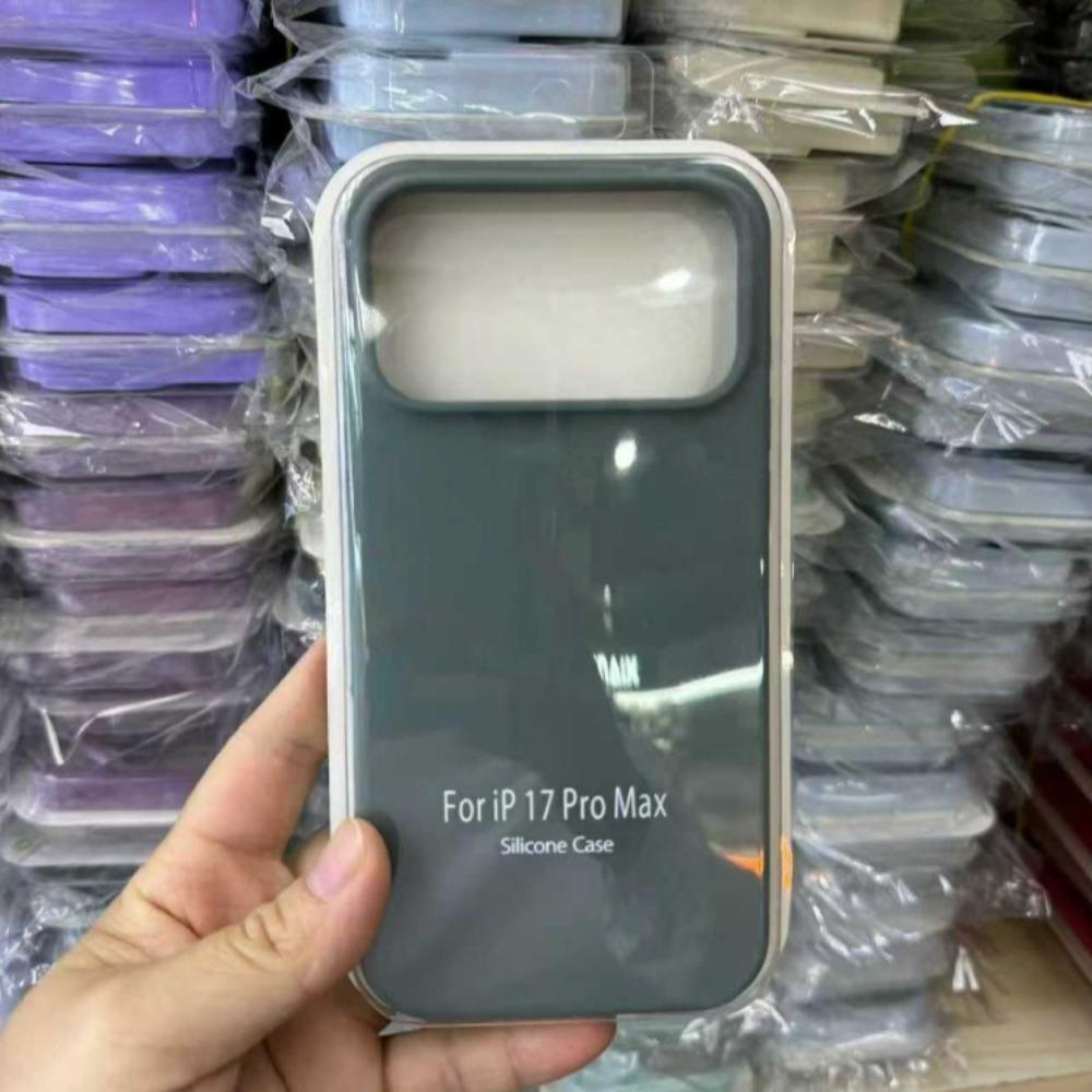 Ins Candy Color Official Case For IPhone 17 Pro Max Air 16 15 14 Plus 13 12 Original Soft Liquid Silicone Wireless Charging Anti-Drop Protect Cover