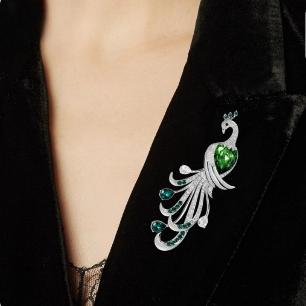 Fashion Clothing Brooch Versatile Peacock Phoenix Brooch Bird Jewelry Brooch Sparkling For Formal Event Party Dress