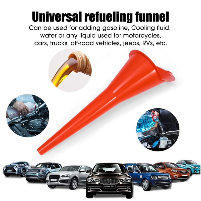 Long Stem Anti-Splash Funnel Car Motorcycle Gasoline Engine Oil Refuelling Funnels Tools Plastic Funnel Auto Accessories