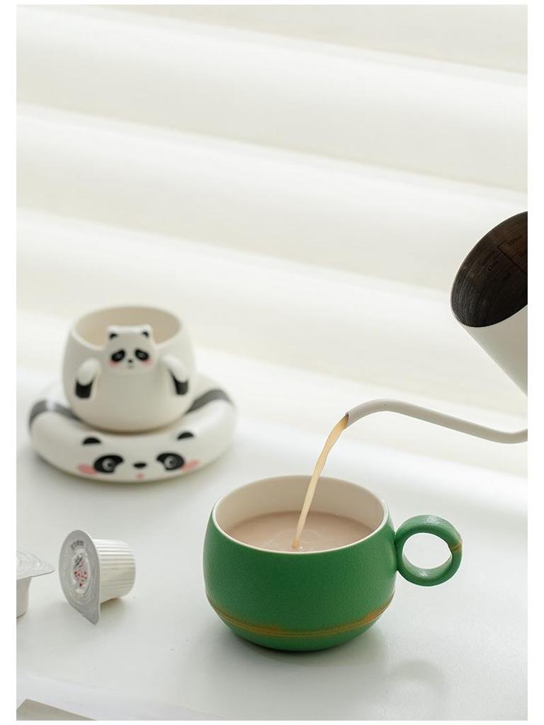 Panda Office Tea & Coffee Cup with Saucer Set - Chengdu Souvenir Gift