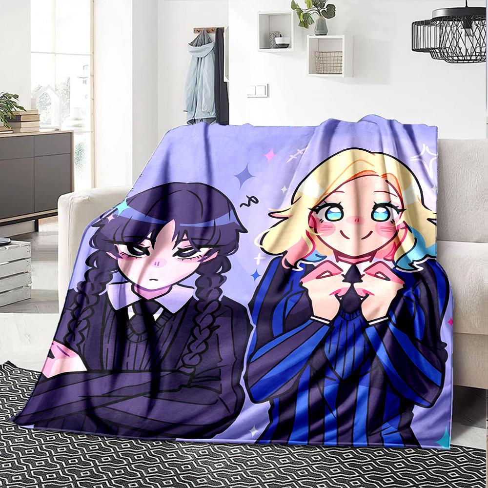 1pc Addams Family Wednesday7 Blanket, Gift, for Men and Women, Soft Blanket, Good for Sofa Bed Couch Travel, Lightweight Flannel Blanket