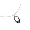 Luxenter Collier en argent 925 et laque noire finition ene rhodium - Onves