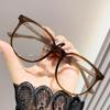 Korean Ultralight Anti-Blue Light Women's Glasses, Slimming Large Cold Tea Frame with Prescription.