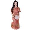 Hualuo fragrant cloud yarn dress  dress gentle improvement hanfu skirt silk printing zen cheongsam