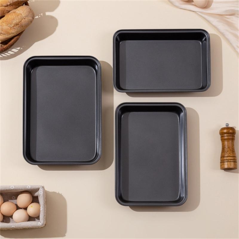 Nonstick Carbon Steel Roasting Tray Large Capacity Deep Cooking Pan Sheet for Baking Cakes Breads Even Heat Distribution