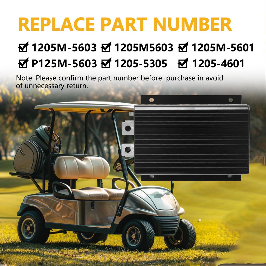 1205M-5603 Controller 0-5k 36-48V 500A Motor Controller Compatible with Curtis 1205 1205M-5601 EZGO Golf Cart