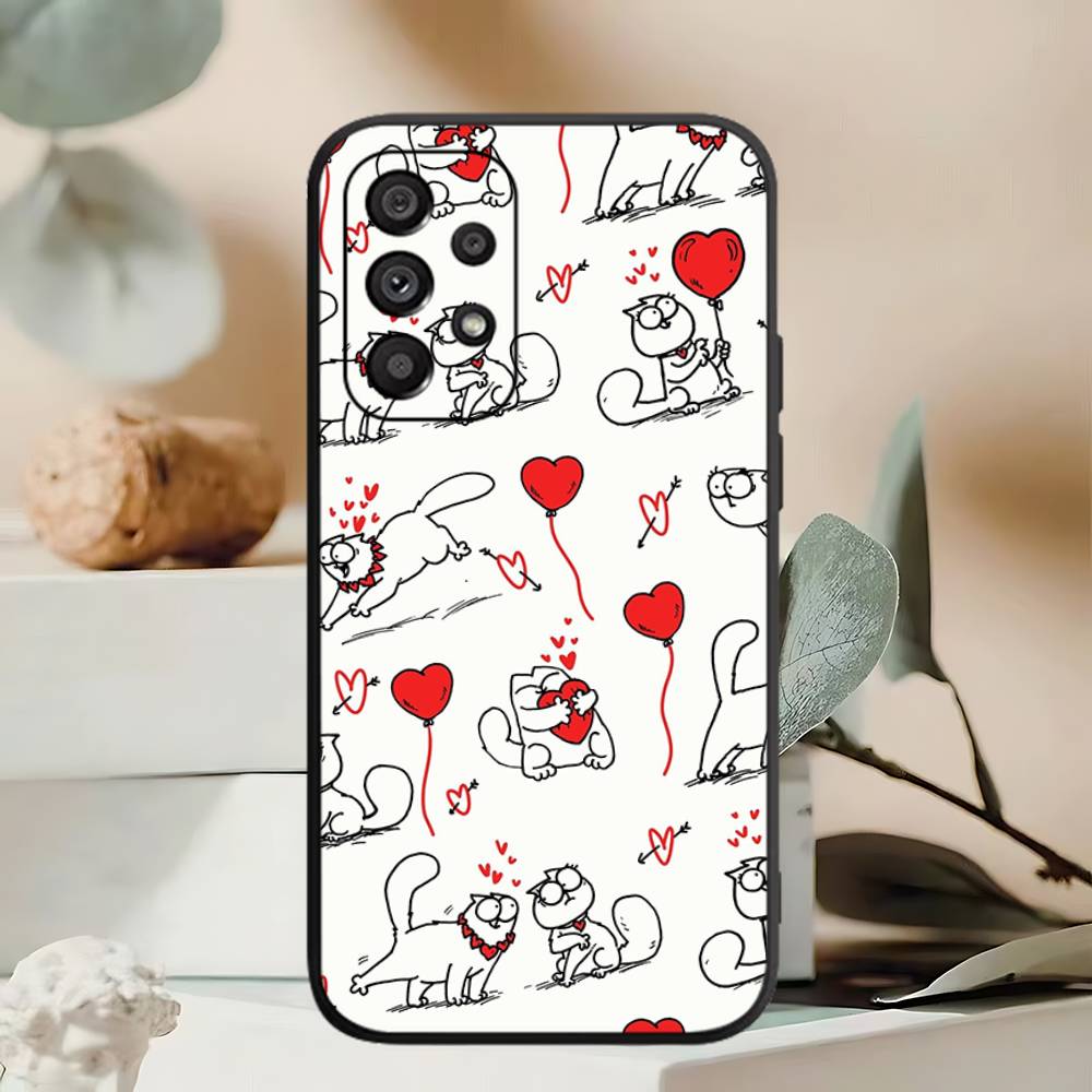 

Cute S-Simons Cat Phone Case For Samsung A 52 53 21 32 13 12 71 31 51 40 72 73 70 22 42 50 30 20 21 Shell Samsung A70