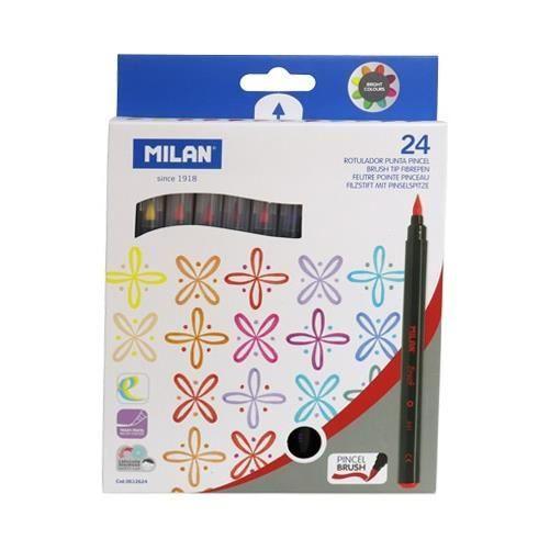 Milan set de stylos feutre 661 serie 0,5 - 4 mm pointe 24 pcs