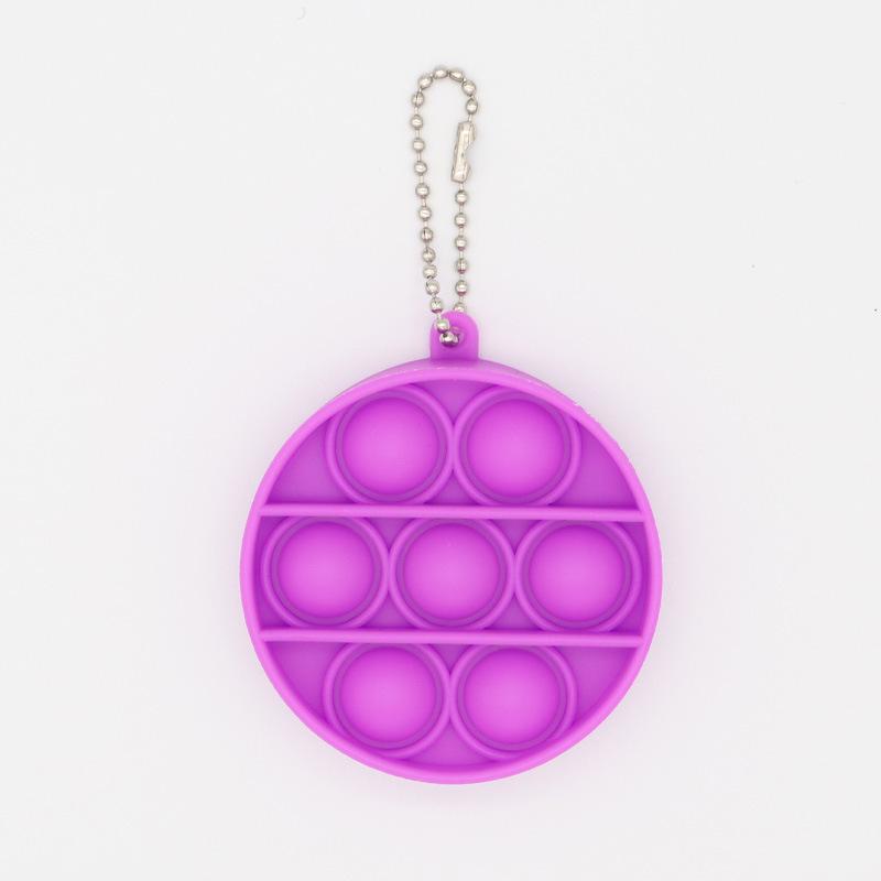 Colorful Silicone Keychain Bubble Toy - Mouse Killer Pendant and Educational Decompression Tool
