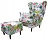 ARI PRINT Wing Chair with Footrest Scandinavian Family Furniture Jungle